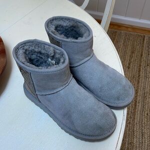 UGG Classic Mini Metallic Snake Print Boots size 6